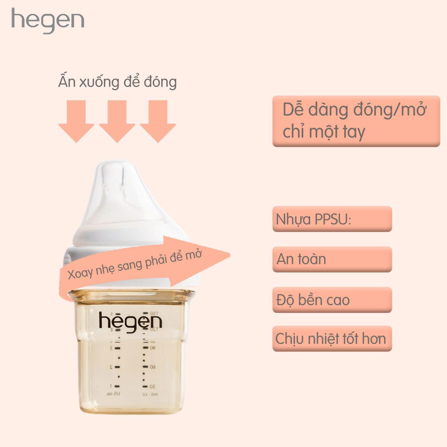 Bình sữa Hegen PPSU 240ml núm ti dành cho bé 3-6 tháng tuổi 2 Z7111569352093 Eb24e64dcf48528130fe379d73b73edd